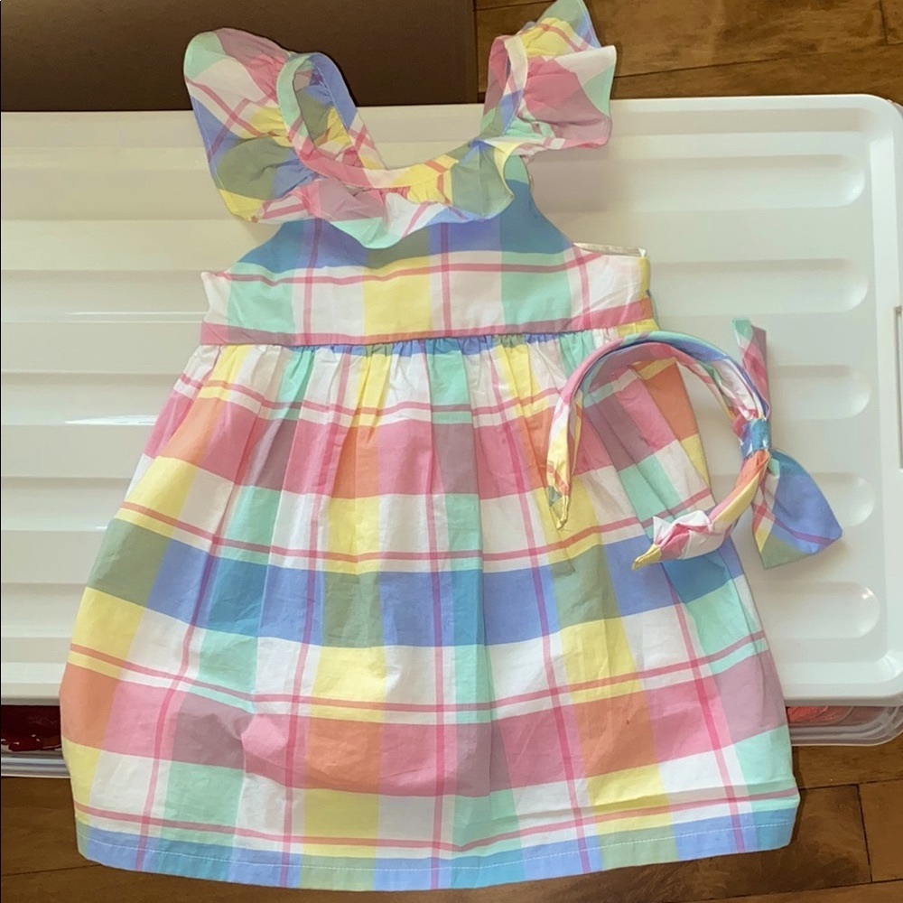 Tommy Bahama Colorful Plaid Dress with Bow 6